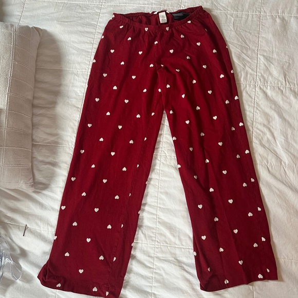 H&M Mama Before/After Cotton Pajamas, Maternity Women's Size Small, Red Hearts - Picture 8 of 8